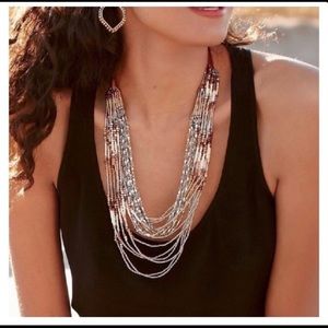 Stella & Dot Mesa Mixed Metal Necklace - can be worn 2 ways